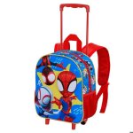Sac  dos 3d  roulettes petit - marvel spiderman amazing - rouge - taille unique