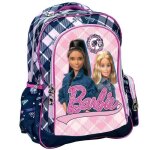 Sac  dos - barbie - campus - 43 cm - 2 compartiments - rose - enfant