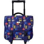 Sac  dos cartable  roulettes - snowball - aic - t05241 - bleu - 41 cm - 28 litres