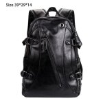 Sac � dos en cuir - bagagerie maroquinerie - mod�le preppy - �tanche - d�contract� - noir