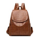 Sacs � dos en cuir de qualit� pour femmes - lonoolisa - sac � dos d�contract� - noir - cuir - dos