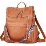 Sac à dos en cuir femme - marron - multipoches - imperméable Sac à dos en cuir femme - marron - multipoches - imperméable