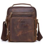 Sac  dos en cuir pour homme - crazy horse - type caf - port dos - haute qualit