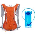 Sac � dos dhydratation avec poche � eau 2l - sac v�lo vtt et randonn�e l�ger - orange
