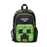 Sac � dos enfant inspir� de l?univers minecraft vert et noir ? cartable l�ger �cole primaire 36 cm