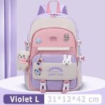 Sac  dos enfants scolaire cartable primaire impermable sac dcole collge pour etudiant - l - violet ...