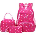 Sac � dos pour enfants 3pcs. sac � dos pour �cole primaire pour fillesrosenylonavec �tui � crayons isol� ...
