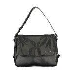 Sac � dos femme - desigual - black polyurethane - polyur�thane - fermeture rabat - motif floral