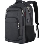 Sac � dos femme - homme imperm�able grande capacit� multipoches casual 33 x 46 x 20 cm - noir
