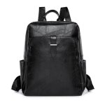 Sac  dos femme - insfity - noir - cuir pu - antivol - impermable - multifonctionnel