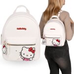 Sac  dos - hello kitty - cuir blanc - 29x24x11 cm - style kawaii - porte - cls inclus