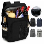 Sac � dos isotherme 30l noir sac glaci�re thermique chaud froid tissu oxford �tanche grande capacit� ...