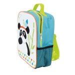 Sac  dos isotherme enfant - fun house - indian panda - 5 l - bleu / blanc - h 27 x l 21 x p 10 cm