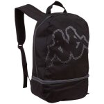 Sac  dos - kappa - noir - dos rembourr - bretelles rglables - poche avant zippe