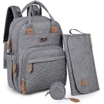 Sac � dos � langer dikaslon - grand sac avec matelas � langer et porte t�tine pour b�b� gar�on et fille ...