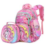 Sac  dos - licorne - fille - primaire - impermable - rose