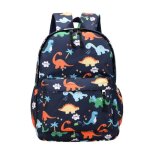 Sac � dos enfant - maternelle - bleu marine - nylon - design animal mignon - 33x23x10cm
