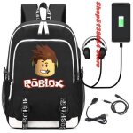 Sac  dos - roblox - type s016 - noir - pour enfants garons adolescents - charge usb