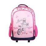 Sac  dos  roulettes - bagtrotter - poivre blanc rose vlo - enfant - synthtique - fille