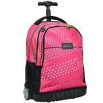 Sac  dos  roulettes - hallmark - dots - 48 cm - rose - trolley haut de gamme