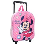 Sac  dos  roulettes minnie mouse fashion 3d 32 cm - maternelle