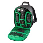 Sac à dos sacoche sac à bandoulière pour appareil photo numérique reflex en nylon vert Sac à dos sacoche sac à bandoulière pour appareil photo numérique reflex en nylon vert
