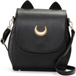 Sac à dos sailor moon luna chat epaule cartable pochette pu cuir femme noir Sac à dos sailor moon luna chat epaule cartable pochette pu cuir femme noir