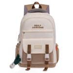 Sac à dos scolaire enfant en oxford imperméable primaire collége pour garcon - fille - bige Sac à dos scolaire enfant en oxford imperméable primaire collége pour garcon - fille - bige