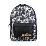 Sac � dos spider - man noir et blanc - bagtrotter - 1 compartiment - multifonction - enfant