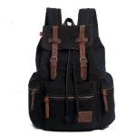 Sac  dos en toile vintage pour homme - noir - toile - dos