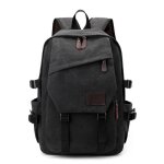 Sac  dos toile vintage multifunctional homme femme grande capacit - noir