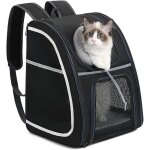 Sac � dos transport chat pliable - zgeer - respirant pour petit chien chiot chat - noir
