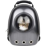 Sac � dos de transport pour chien et chat - astronaute - transparent et respirant - noir