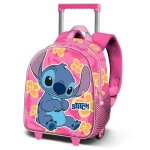 Sac à dos 3d à roulettes petit - disney lilo et stitch cute - rose - taille unique Sac à dos 3d à roulettes petit - disney lilo et stitch cute - rose - taille unique