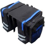 Sac  dos de vlo porte - bagages arrire double sac selle tanche vtt - bleu