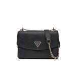 Sac �paule - guess jeans - femme - cuir pu - noir - dimensions: 24x17x9 cm