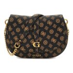 Sac à épaule - guess - kuba tri compartment - marron foncé - bandoulière amovible - 750 g Sac à épaule - guess - kuba tri compartment - marron foncé - bandoulière amovible - 750 g