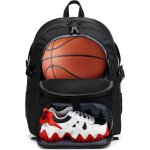 Sac à dos de football - enfant - noir - compartiment pour chaussures Sac à dos de football - enfant - noir - compartiment pour chaussures