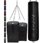 Sac de frappe pour adulte rdx kit de sac de frappe de boxe lourde rempli gants mma home gym fitness noir ...