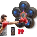 Sac de frappe - amoune - portable mural - bluetooth - cuir pu - noir