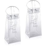 Sac de glace vin refroidisseur cooler avec poigne2 pices seau  glacechampagne ice bag transparent ...