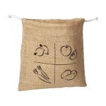Sac en jute - ah! table! - mod�le s - 25x25 cm - fabrication artisanale - cordon en coton biologique