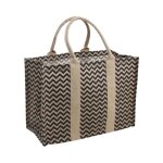 Sac en jute plastifi�e chevron noir