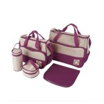 Sac � langer b�b� maman - violet - set de 5pcs - nouveaux mat�riaux - grande capacit�
