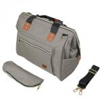 Sac  langer multifonction pour bb 12 poches avec trousse isotherme - 47 x 30 x 18. 5 cm - beige - ...