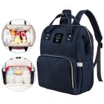 Sac  langer en tissu oxford multifonctionnel de voyage promenade sac  dos avec poigne portable bleu ...