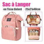 Sac � langer en tissu oxford multifonctionnel de voyage promenade sac � dos avec poign�e portable rose ...