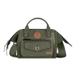 Sac � main bandouli�re - cabaia - adventurer nubuck crossbody s - vert olive - 2l - 14x18x7 cm