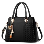 Sac � main bandouli�re femme pu simili cuir pour travail el�gant classique chic vintage damenoir