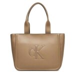 Sac � main beige femme calvin klein jeans bold medium tote
